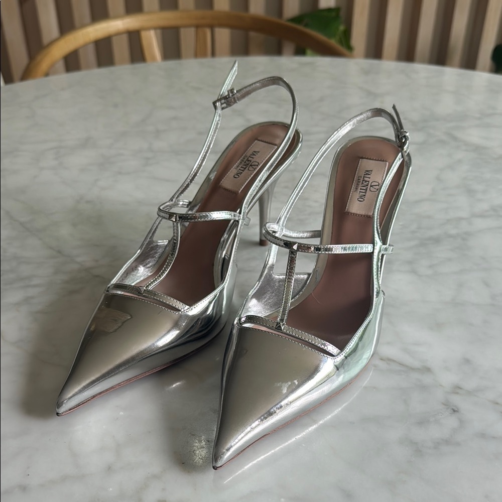 Valentino Rockstud Wispy slingback pumps 38.5 - Picture 2 of 5